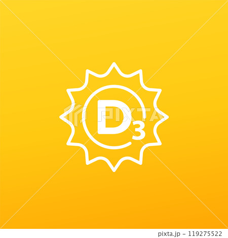 d3 vitamin icon for labels, vector 119275522