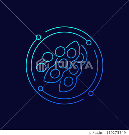 soybeans icon, soy beans linear design soybeans icon, soy beans linear design 119275549