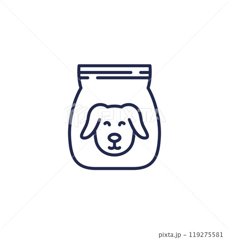 dog food icon, line vector 119275581