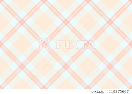 Flowing background vector fabric, pure check texture textile. Funky tartan plaid seamless pattern in papaya whip and azure colors. Flowing background vector fabric, pure check texture textile. Funky tartan plaid seamless pattern in papaya whip and azure colors. 119275667