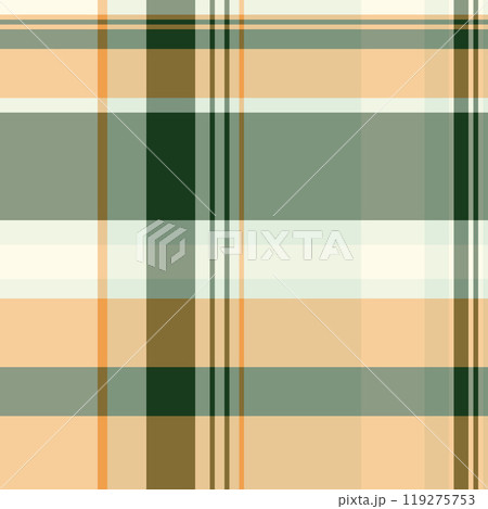Gingham vector plaid textile, jacket pattern seamless tartan. Trend texture background check fabric in pastel and amber colors. 119275753