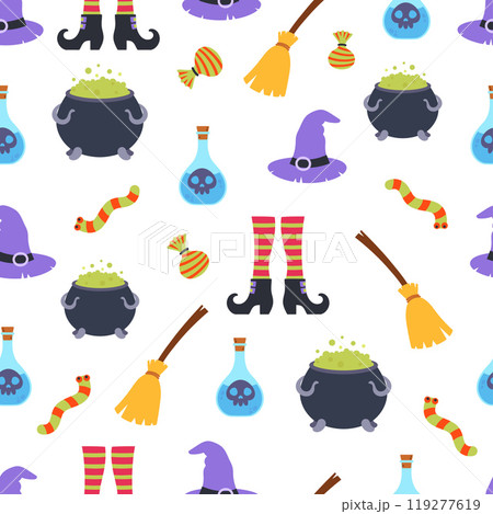 halloween witches seamless pattern halloween witches seamless pattern 119277619