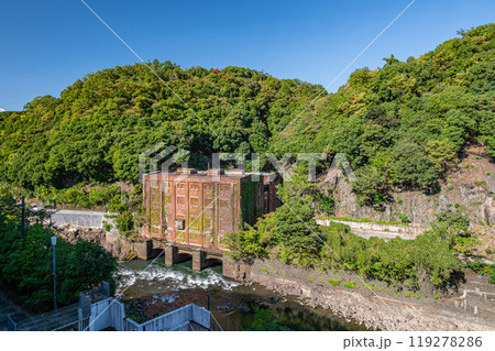 天ケ瀬ダム下の遺構　旧宇治川電気志津川発電所跡　京都府宇治市 119278286