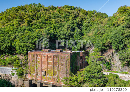 天ケ瀬ダム下の遺構　旧宇治川電気志津川発電所跡　京都府宇治市 119278290