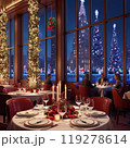 レストランで豪華なクリスマスディナー 119278614