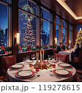 おしゃれなレストランでクリスマスディナー 119278615