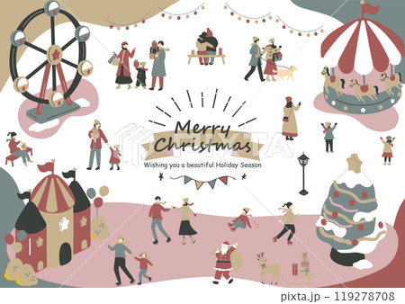 クリスマスを楽しむ人達 クリスマスを楽しむ人達 119278708
