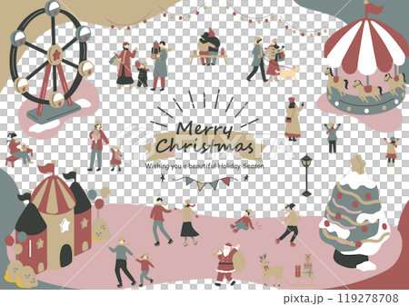 享受聖誕節的人們 119278708