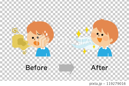 口臭ケア　子供　かわいいイラスト 119279016