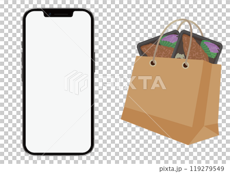 スマートフォンとテイクアウト 119279549