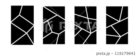 Image collage layout set. Black mosaic mood board grid collection. Vector 6-7 picture slot composition arrangement. Photo album template or memory wall idea for banner, poster, mockup, flyer, brochure Image collage layout set. Black mosaic mood board grid collection. Vector 6-7 picture slot composition arrangement. Photo album template or memory wall idea for banner, poster, mockup, flyer, brochure 119279641