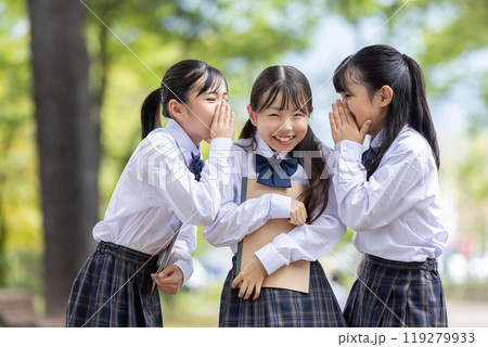 楽しそうに会話する学生 楽しそうに会話する学生 119279933