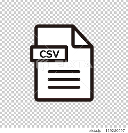 CSV file format icon 119280097