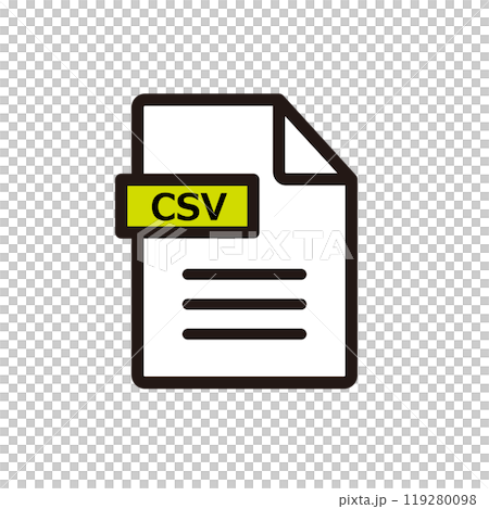 CSV file format icon CSV file format icon 119280098