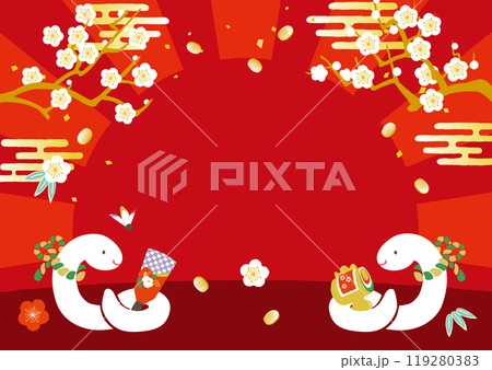 2025年　巳年　お正月背景 119280383