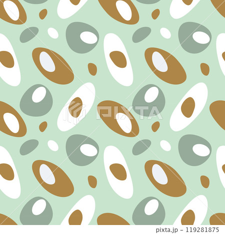 Pattern of stones, seabed. On mint green background. 119281875