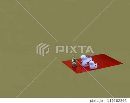 へび　巳年　年賀状　大サイズ トリミングok　ポスター 119282265