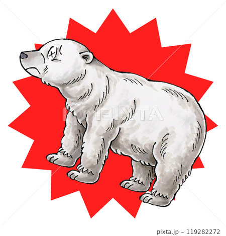 やられたシロクマのイラスト素材 [119282272] - PIXTA