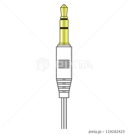 有線イヤホンのプラグ(3.5mm I型ステレオミニプラグ) 119282425