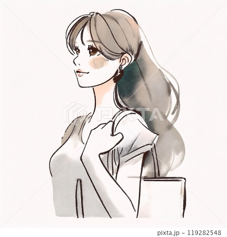 女性・女の子のイラスト素材  女性・女の子のイラスト素材  119282548
