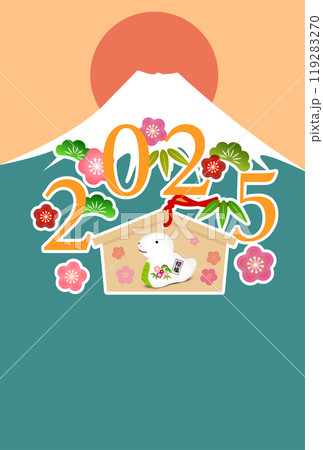 巳　年賀状　干支　背景 119283270