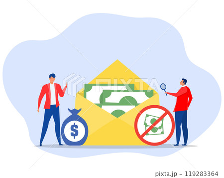 Anti Money Laundering acronym or Aml or Against Money Laundering, Cartoon People Vector Illustration 119283364