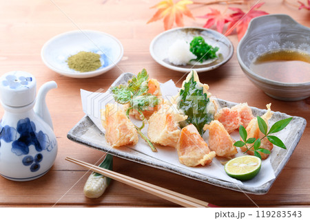秋の味覚 柿の天婦羅 119283543