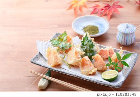 秋の味覚 柿の天婦羅 119283549