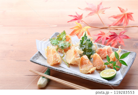 秋の味覚 柿の天婦羅 119283553