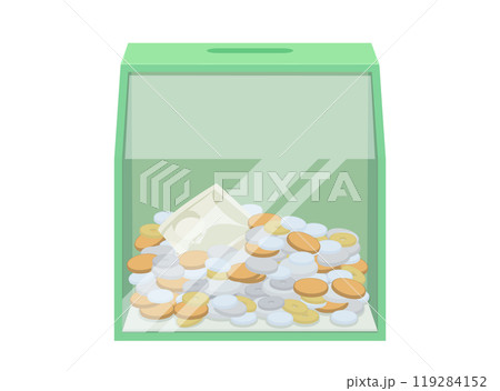 募金箱のイラスト 119284152