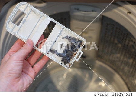 洗濯槽と糸くずフィルター 119284511