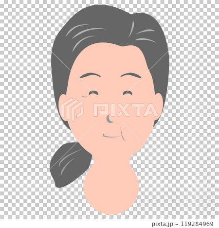 中老年婦女、高級阿姨、50、60、70歲的臉部插圖 中老年婦女、高級阿姨、50、60、70歲的臉部插圖 119284969