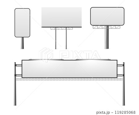 Outdoor billboard mockups set 119285068