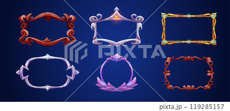 Fantasy game ui frame for avatar or menu banner. 119285157