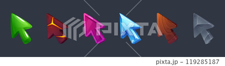 Game ui arrows set isolated on background 119285187