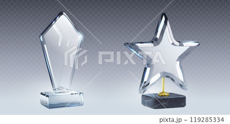 3D glass awards set 3D glass awards set 119285334