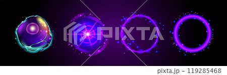 Set of magic energy portals 119285468