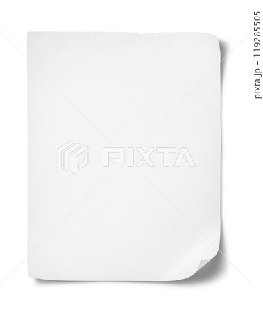 ちぎられたノートパッドの紙片のテクスチャー ちぎられたノートパッドの紙片のテクスチャー 119285505