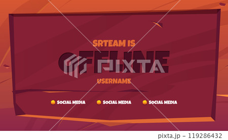 Stream is offline twitch cartoon background label 119286432