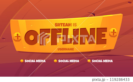 Stream is offline twitch cartoon background label 119286433