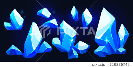 Blue crystal gem stone or diamond. 119286742