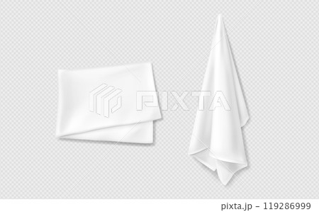 3d white mockup of kitchen towel vector design 119286999