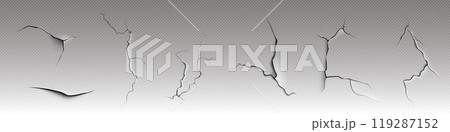 Realistic set of cracks on dry surface 119287152