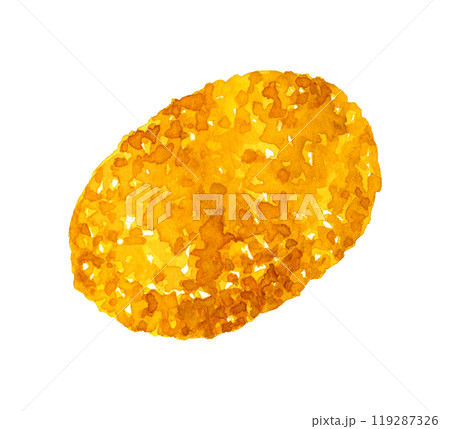 コロッケ　料理・食べ物の手描き水彩イラスト素材 119287326