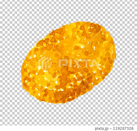 コロッケ　料理・食べ物の手描き水彩イラスト素材 119287326