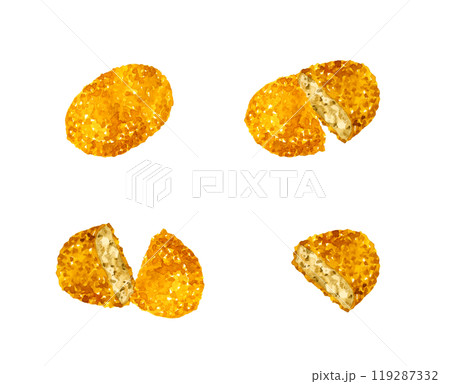 コロッケのセット 料理・食べ物の手描き水彩イラスト素材集 コロッケのセット 料理・食べ物の手描き水彩イラスト素材集 119287332