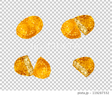 コロッケのセット 料理・食べ物の手描き水彩イラスト素材集 コロッケのセット 料理・食べ物の手描き水彩イラスト素材集 119287332