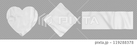 Realistic set of sticker tape label mockups Realistic set of sticker tape label mockups 119288378