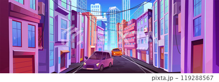 City street road car traffic vector background 119288567