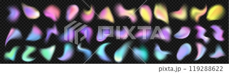 Holographic y2k chameleon blur spot abstract shape 119288622